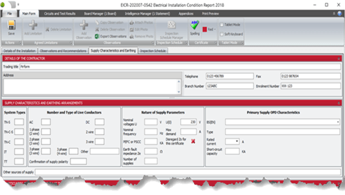 Electrical Certificate Software