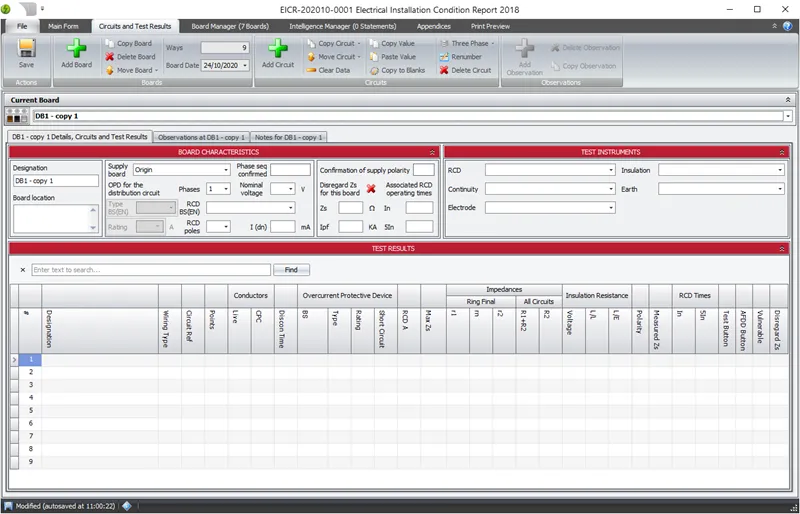 Screenshot showing the newly created board with copy appended to its name