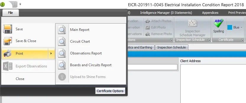 Certificate Circuit Chart Screenshot