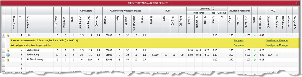 A screenshot showing Circuit Helper in action showing expanded intelligence