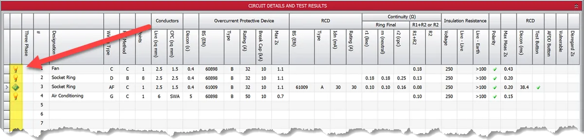 A screenshot showing the Circuit Helper Indicator icons