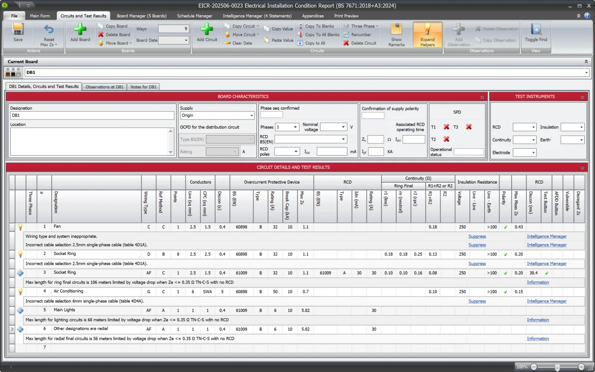 Pirform Circuit Helper showing intelligent regulation support