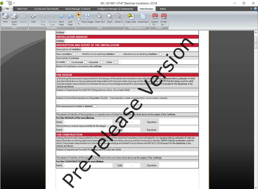 Pre-release watermark