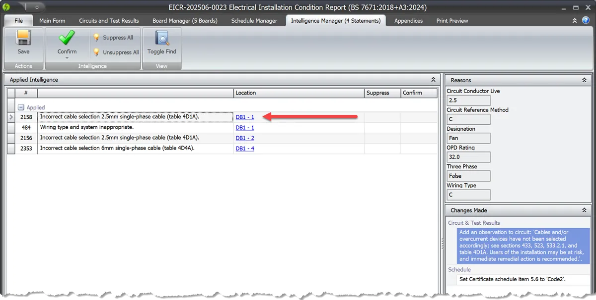 Screenshot of the Intelligence Manager in Shine Forms