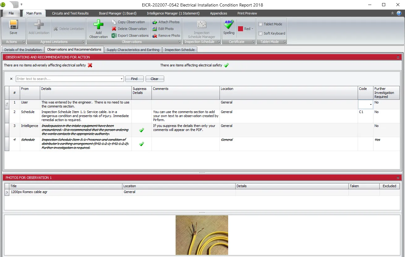 Examples of observations in Shine Forms