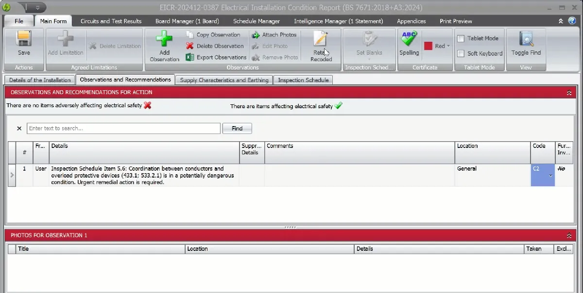 Animation showing retaining observations during recoding in Shine Forms