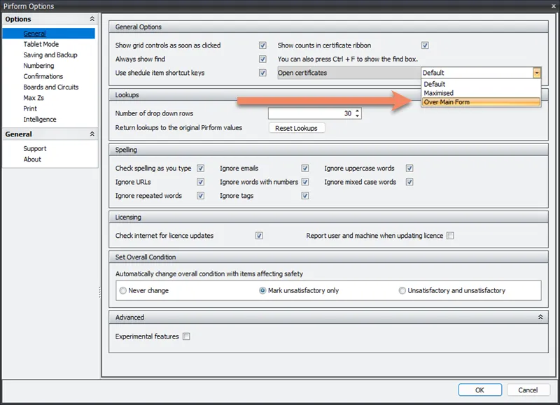 start over main form