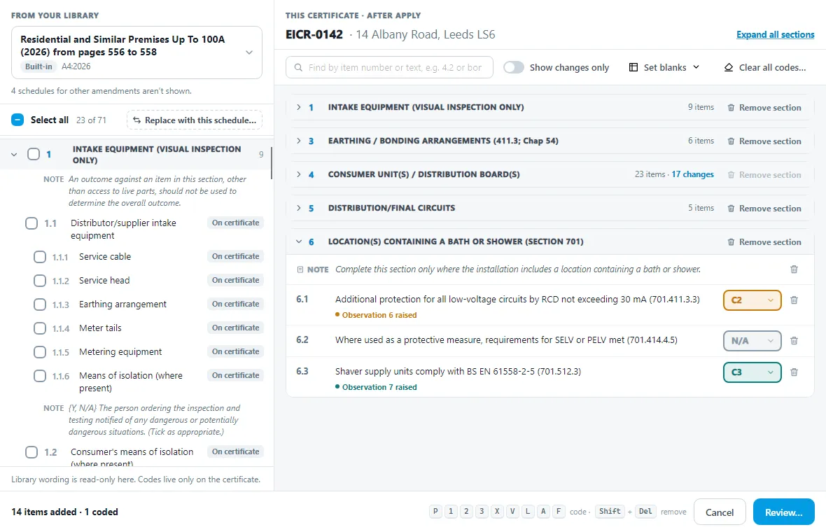Collapsed sections with their summaries