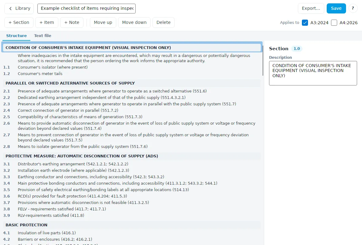 The schedule editor with a custom schedule open