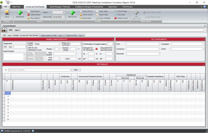 Screenshot showing the newly created board with copy appended to its name
