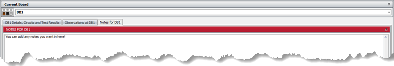 Screenshot showing the notes entry area for boards in Shine Forms