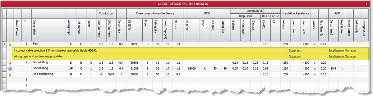 A screenshot showing Circuit Helper in action showing expanded intelligence