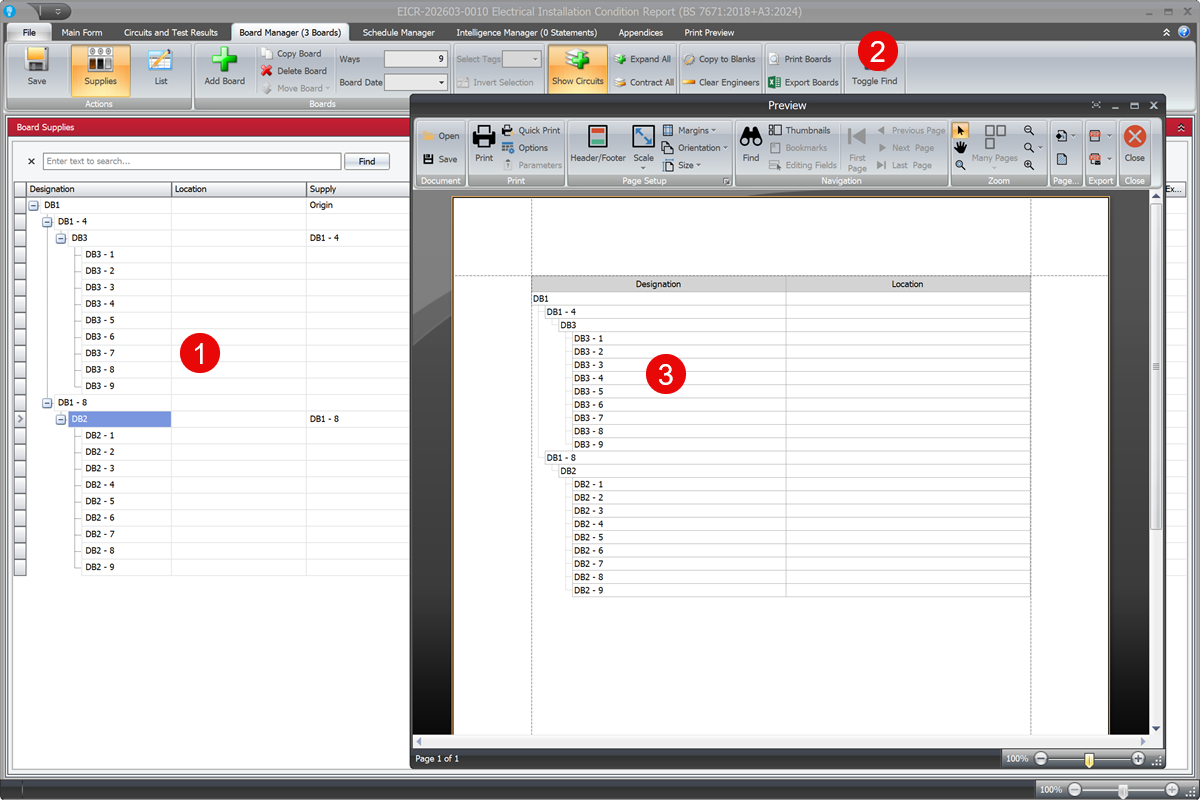 The Shine Forms simple schematic showing in the Board Manager